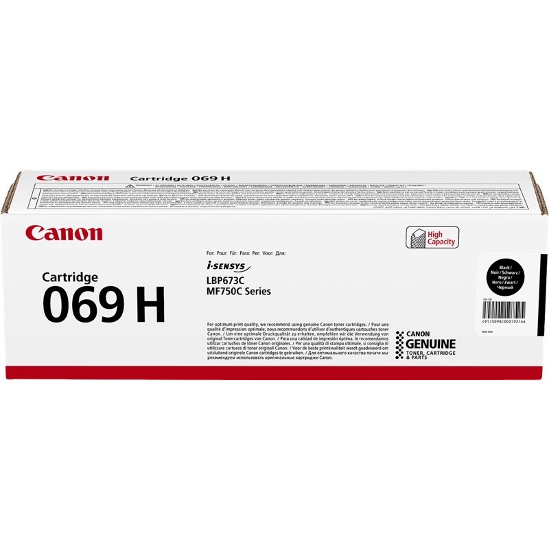 Cartuccia toner nero originale Canon 069H - 5098C002 Cartuccia toner nero originale Canon 069H - 5098C002