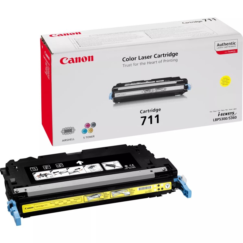 Canon 711 Amarillo Cartucho de Toner Original - 1657B002 Canon 711 Amarillo Cartucho de Toner Original - 1657B002