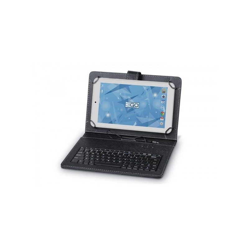 Custodia per tablet 3GO CSGT27 da 10" con tastiera USB Nera Custodia per tablet 3GO CSGT27 da 10" con tastiera USB Nera