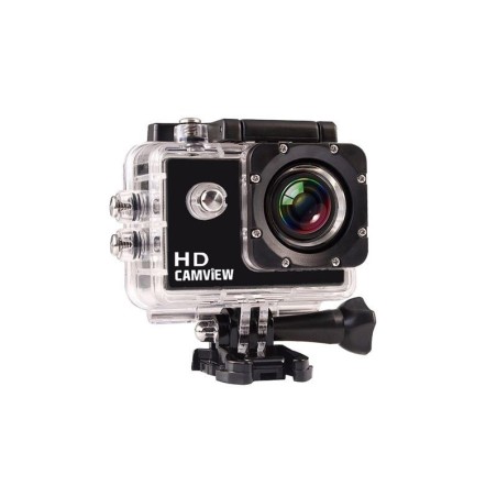 Camview Camara Deportiva HD 720P 5MP - Angular de 120° - Sumergible 30m con Carcasa - Pantalla LCD de 2"