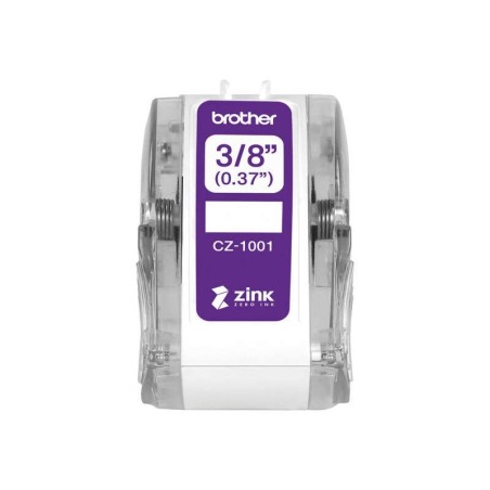 Rotolo di etichette originali Brother CZ1001 in formato personalizzato - Larghezza 9 mm x 5 metri - Zero inchiostro