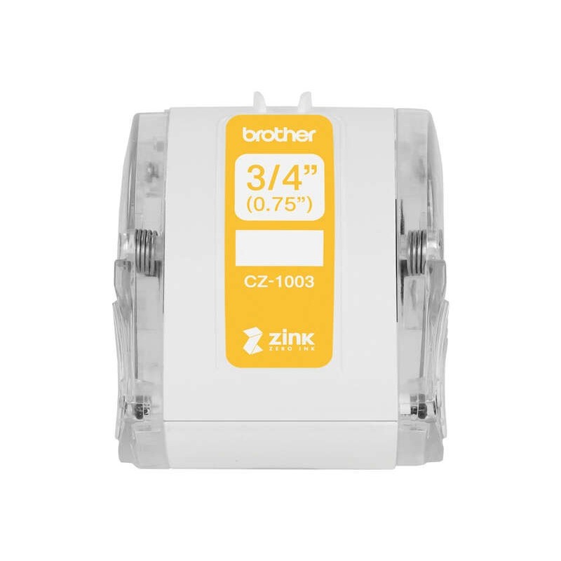 Brother CZ1003 Rollo de Etiquetas Originales de Tamaño Personalizado - Ancho 19mm x 5 metros - Zero Ink