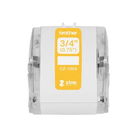 Rotolo di etichette originali Brother CZ1003 in formato personalizzato - Larghezza 19 mm x 5 metri - Zero inchiostro