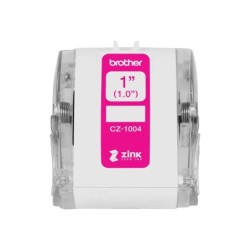 Rotolo di etichette originali Brother CZ1004 in formato personalizzato - Larghezza 25 mm x 5 metri - Zero inchiostro