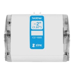 Rotolo di etichette originali Brother CZ1005 in formato personalizzato - Larghezza 50 mm x 5 metri - Zero inchiostro