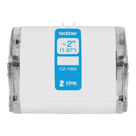 Rotolo di etichette originali Brother CZ1005 in formato personalizzato - Larghezza 50 mm x 5 metri - Zero inchiostro