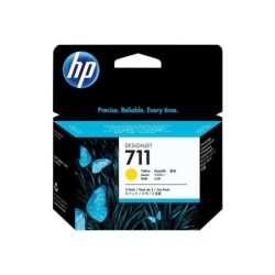 Confezione gialla da 3 cartucce d'inchiostro originali HP 711 - CZ136A