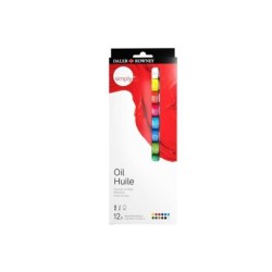 Daler Rowney Simply Confezione da 12 colori ad olio da 12 ml - Eccellente resistenza alla luce - Colori assortiti