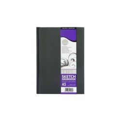 Daler Rowney Simply Cuaderno de Dibujo Cosido A5 54 Hojas 100g/m2 - Cubierta Rigida - Color Blanco