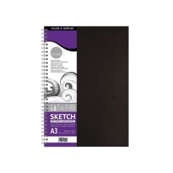 Quaderno da disegno Daler Rowney Simply A3 - Copertina rigida con rilegatura a spirale 100 g/m2 - Bianco