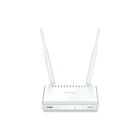 Access Point Wireless N D-Link - Porta RJ45 - 2 Antenne Esterne - Pulsante WPS - Colore Bianco