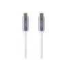 DCU Tecnologic Cable USB Tipo C 3.1 a USB Tipo C 3.1 Gen2 - 1m - Color Blanco
