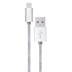 Cavo DCU Tecnologic Lightning C89 - Connettore USB 2.0 in Alluminio - Conduttore in Rame - Colore Silver