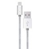 Cavo DCU Tecnologic Lightning C89 - Connettore USB 2.0 in Alluminio - Conduttore in Rame - Colore Silver