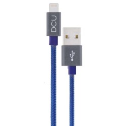 Cavo Lightning DCU Tecnologic - 2m - Carica e sincronizza i tuoi dispositivi Apple in modo rapido e sicuro - Colore blu