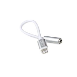 Adattatore DCU Tecnologic da Lightning a jack da 3,5 mm - 15 cm - Colore bianco