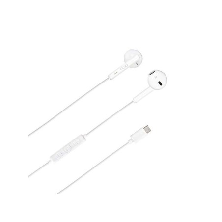 DCU Tecnologic Auriculares USB Tipo C - Stereo - Color Blanco