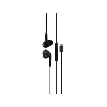 DCU Tecnologic Auriculares USB Tipo C - Stereo - Color Negro