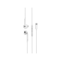 Cuffie stereo DCU Tecnologic con connettore Lightning - Colore bianco