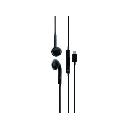 Cuffie stereo DCU Tecnologic con connettore Lightning - Colore nero