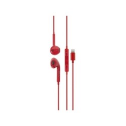 DCU Tecnologic Auriculares Stereo con Conector Lightning - Color Rojo