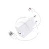 DCU Tecnologic Cargador USB 5V 2.4A + Cable USB Tipo C - 1m - Carga Rapida y Segura para tus Dispositivos - Color Blanco