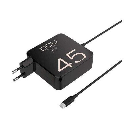 Caricabatterie USB-C DCU Tecnologic 45W Ultra Veloce - Ingresso Universale - Uscita Elevata Potenza - Compatto e Portatile - Col