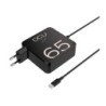 Caricabatterie USB-C DCU Tecnologic Cavo lungo da 65 W - Ricarica rapida ed efficiente - Colore nero