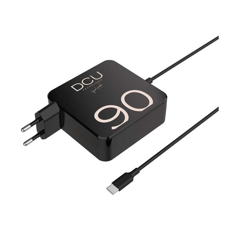 Caricabatterie USB-C DCU Tecnologic 90W - Ricarica rapida ed efficiente - Ingresso universale e cavo lungo - Colore nero Caricabatterie USB-C DCU Tecnologic 90W - Ricarica rapida ed efficiente - Ingresso universale e cavo lungo - Colore nero
