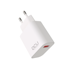 Caricabatterie compatto USB 3.0 DCU Tecnologic 18W - Ricarica rapida - Colore bianco