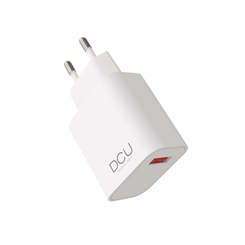 Caricabatterie compatto USB 3.0 DCU Tecnologic 18W - Ricarica rapida - Colore bianco Caricabatterie compatto USB 3.0 DCU Tecnologic 18W - Ricarica rapida - Colore bianco