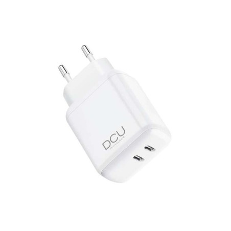 DCU Tecnologic Cargador Doble USB Tipo C PD 20W + 20W - Color Blanco