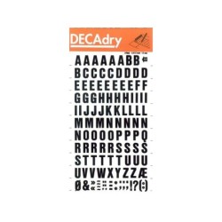 Lettere trasferibili Apli Lettere maiuscole nere 12 mm - Applicazione semplice - 117 caratteri - Resistente all'acqua - Nero