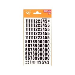Apli Numeros Transferibles - 12mm - Facil Aplicacion - Negros Intensos - 133 Caracteres - Negro