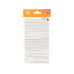 Lettere e numeri trasferibili Apli - 2,5 mm - 731 caratteri - Facile applicazione e ottima adesione - Nero
