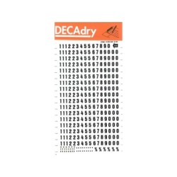 Apli Numeros Transferibles - 6mm de Tamaño - 316 Caracteres - Facil Aplicacion y Durabilidad - Negro