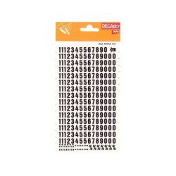 Apli Numeros Transferibles - 8mm - Faciles de Aplicar - Resistentes al Agua - Negros