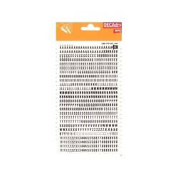 Apli Letras y Numeros Transferibles - 4mm de Tamaño - 792 Caracteres - Faciles de Aplicar y Remover - Negros
