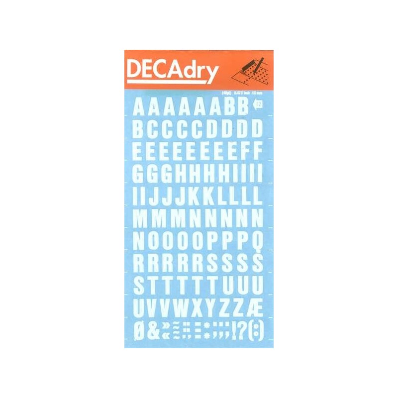 Lettere trasferibili bianche Apli 12 mm - Facile applicazione - 117 caratteri - Resistente all'acqua - Bianco versatile Lettere trasferibili bianche Apli 12 mm - Facile applicazione - 117 caratteri - Resistente all'acqua - Bianco versatile