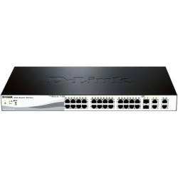 D-Link Switch Semigestionable PoE 24 Puertos Fast Ethernet + 2 Puertos Gigabit + 2 Puertos Combo