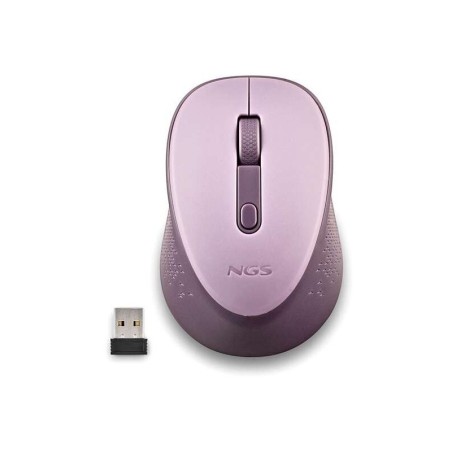 Mouse USB wireless NGS Dew Lilac 1600 dpi - 3 pulsanti - Utilizzo per destrimani - Colore lilla