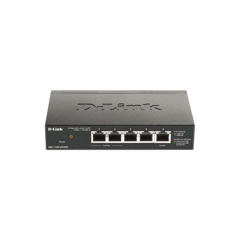 Smart Switch D-Link 5 porte Gigabit 10/100/1000 Mbps - PoE Smart Switch D-Link 5 porte Gigabit 10/100/1000 Mbps - PoE