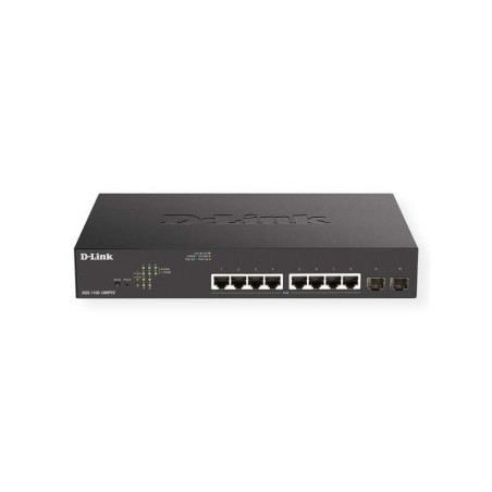 D-Link Switch Semigestionable 8 Puertos Gigabit PoE 130W + 2 Puertos Combo