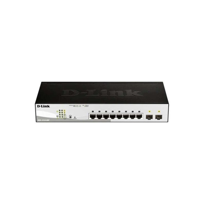 Switch semigestibile D-Link 8 porte Gigabit PoE 45 W + 2 porte Giga Combo Switch semigestibile D-Link 8 porte Gigabit PoE 45 W + 2 porte Giga Combo