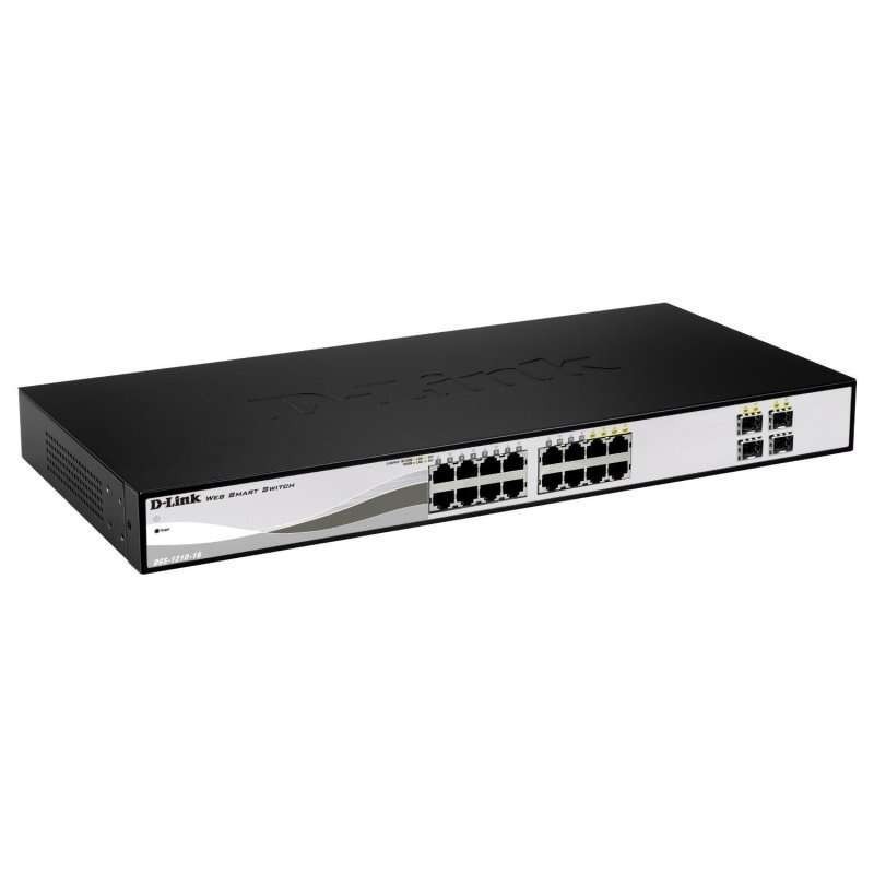 Switch semigestibile D-Link 16 porte 10/100/1000 Auto RJ45 UTP + 4 Gigabit SFP Switch semigestibile D-Link 16 porte 10/100/1000 Auto RJ45 UTP + 4 Gigabit SFP