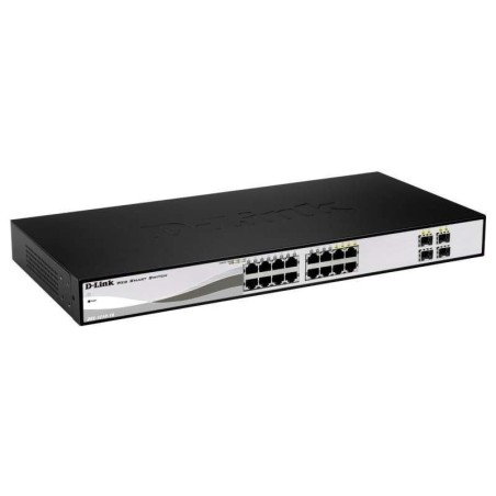 Switch semigestibile D-Link 16 porte 10/100/1000 Auto RJ45 UTP + 4 Gigabit SFP