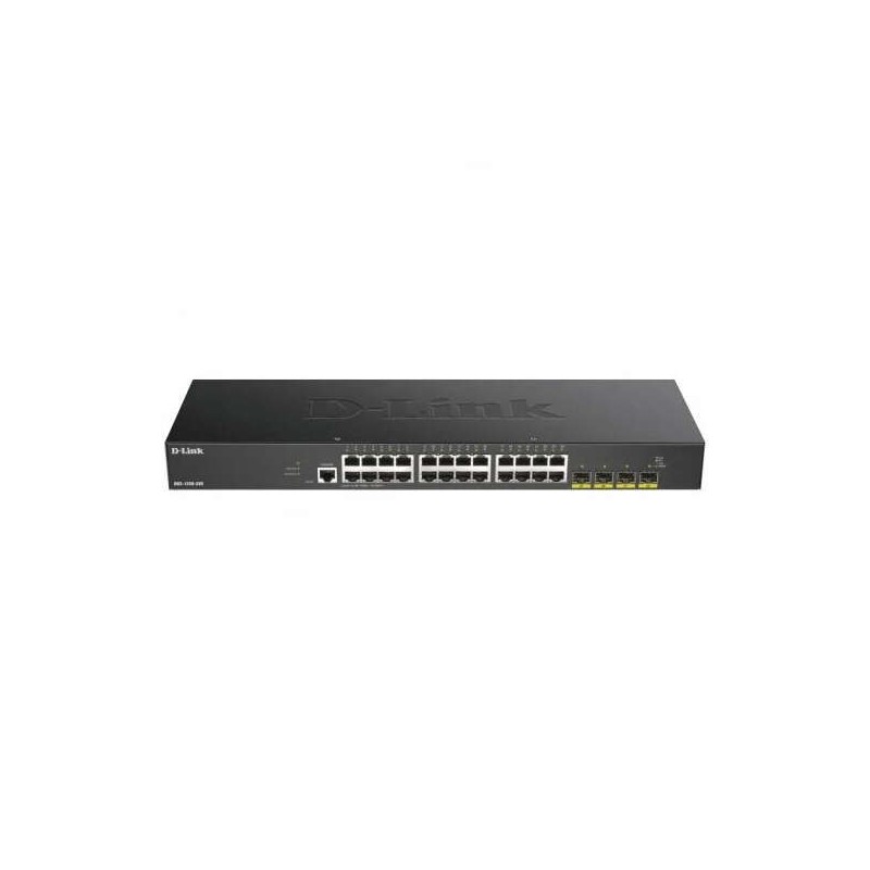 D-Link Switch Semiestionable 24 Puertos Gigabit + 4 Puertos 10G SFP+ D-Link Switch Semiestionable 24 Puertos Gigabit + 4 Puertos 10G SFP+