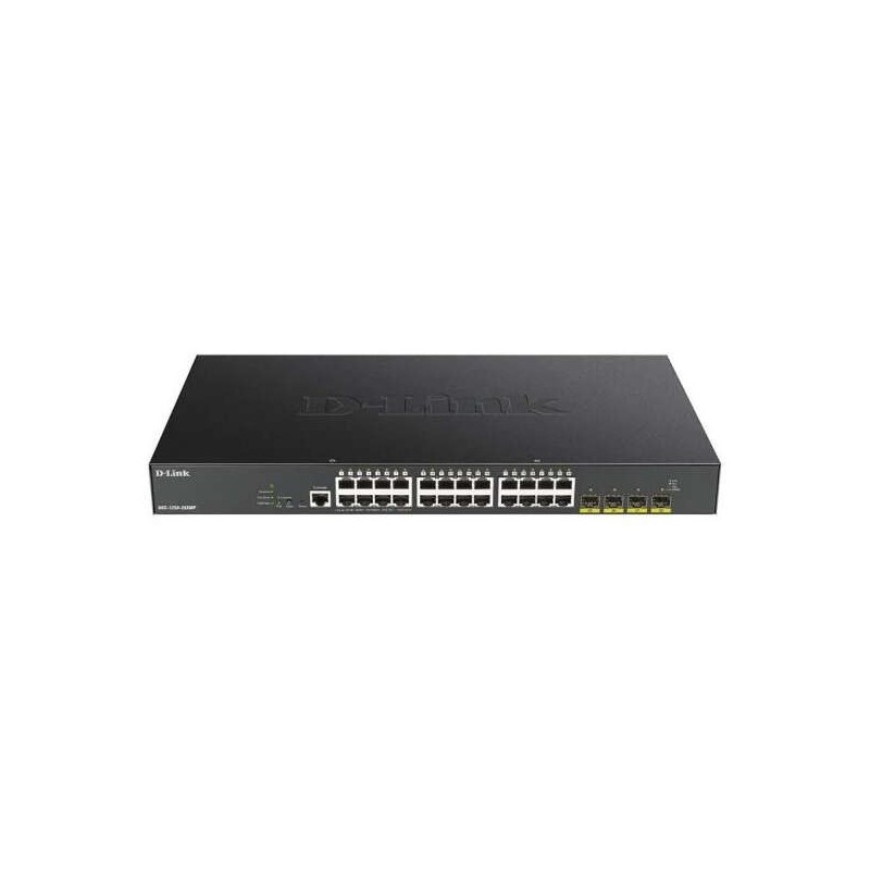 D-Link Switch Semigestionable 24 Puertos Gigabit PoE 370W + 4 Puertos 10G SFP+ D-Link Switch Semigestionable 24 Puertos Gigabit PoE 370W + 4 Puertos 10G SFP+