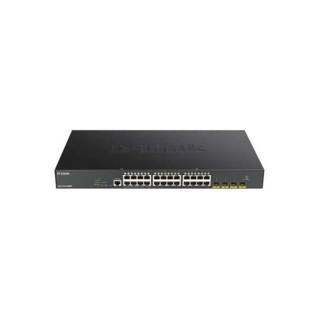 D-Link Switch Semigestionable 24 Puertos Gigabit PoE 370W + 4 Puertos 10G SFP+