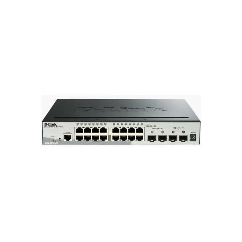 D-Link Switch Semigestionable 16 Puertos Gigabit + 2 Puertos Giga Combo + 2 Puertos 10G SFP+ D-Link Switch Semigestionable 16 Puertos Gigabit + 2 Puertos Giga Combo + 2 Puertos 10G SFP+